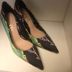 Zara chain print heels - sold out